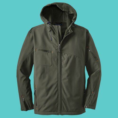 Textured Hooded Soft Shell Jacket Thumbnail