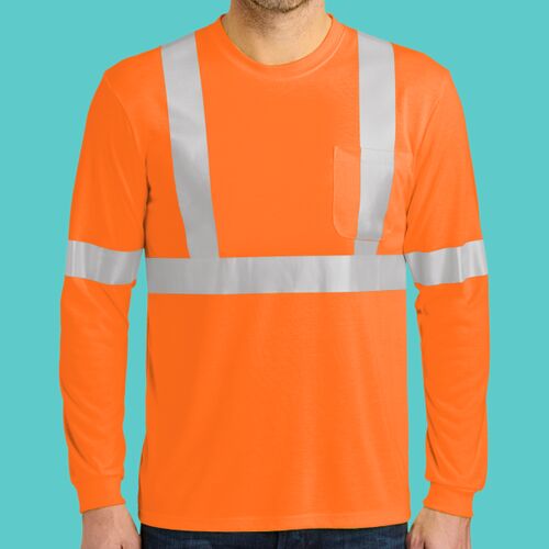 Ansi 107 Class 2 Long Sleeve Safety T Shirt Thumbnail