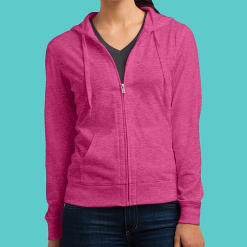 Juniors Jersey Full Zip Hoodie Thumbnail